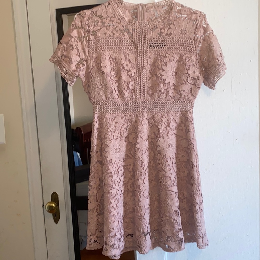 Pink eyelet dress